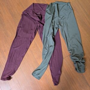 Aerie Purple and Green Leggings
